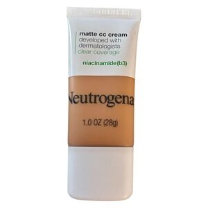 Neutrogena Matte CC Cream Clear Coverage Niacinamide 1oz Shade Fawn 5.0
